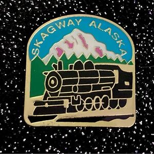 Vintage Skagway Alaska Railroad Souvenir Lapel Pin